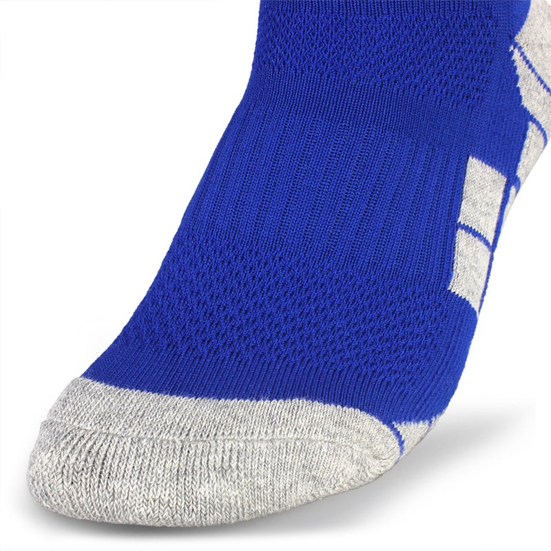 CWVLC Lillte Boy's Soccer Socks Kids Football Sport Team Athletic Knee High Long Tube Cotton Compression Socks Blue X-Small (12C-13C Kids/ 1Y-3Y Youth) - Image 4
